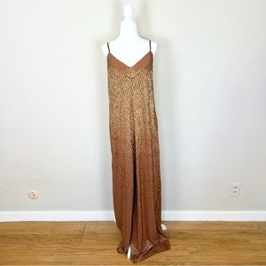 House of Harlow 1960 x Revolve Karel Golden Jumpsuit Size XL